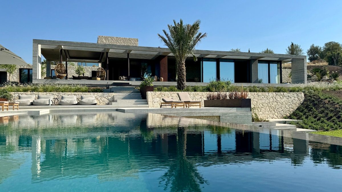 Blick auf die Villa Casa Telaio