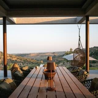 Blick auf die Villa Casa Telaio